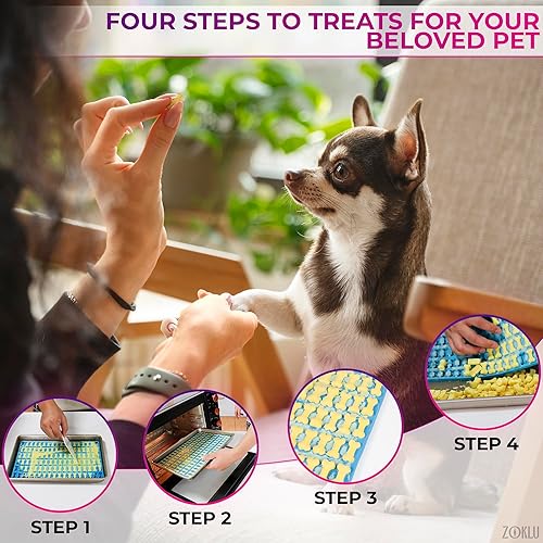 Miniatura 5 de Moldes de silicona para dulces de hueso de perro, molde de silicona para golosinas para perros, moldes de chocolate azul derretido, cubitos de