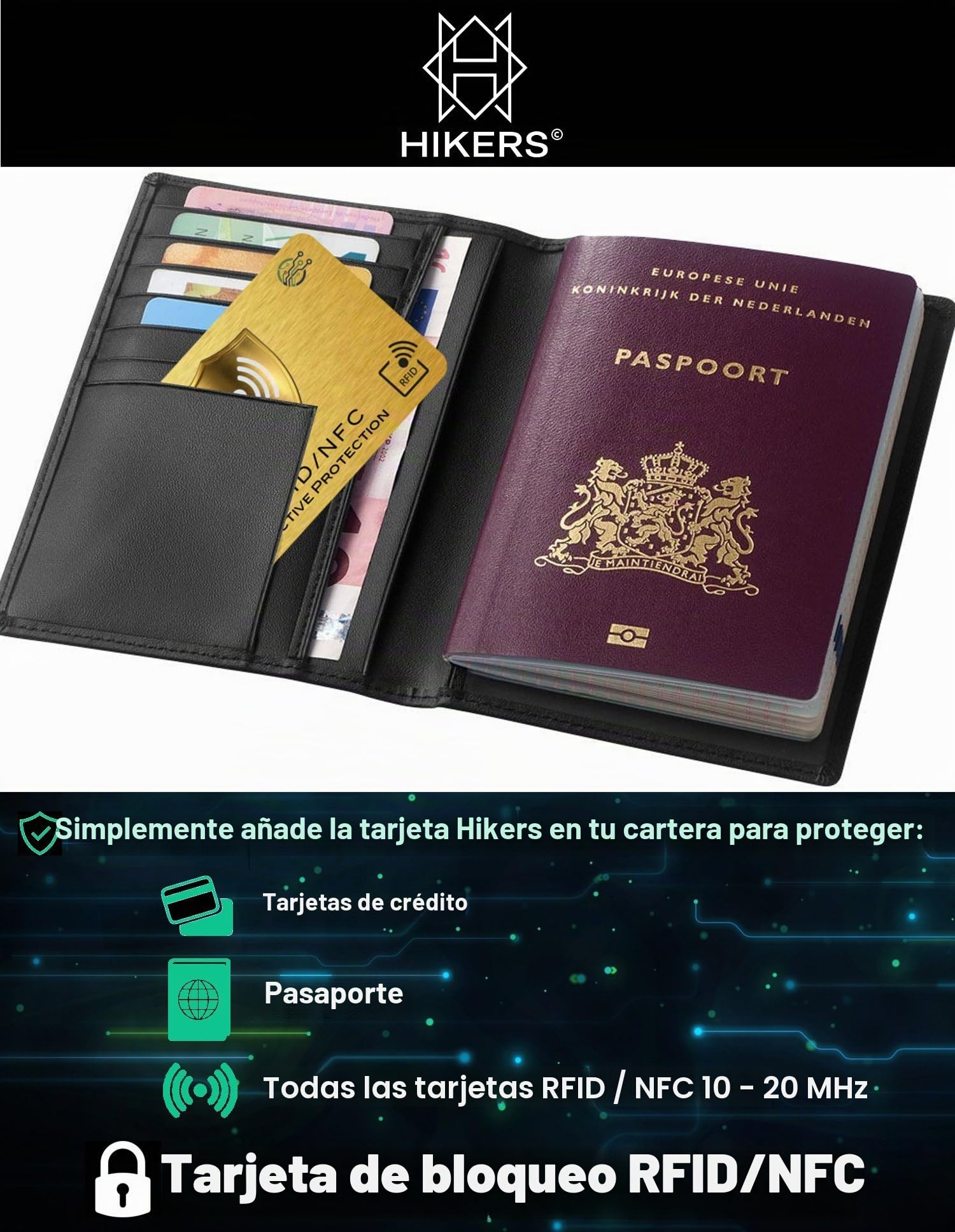 Protector Anti RFID NFC para Tarjetas de Crédito, Bloqueo de Tarjeta, Protección de Billetera