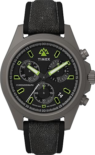 Timex Men's Expedition North Field Post Watch - Black Strap Black Dial Titanium Case