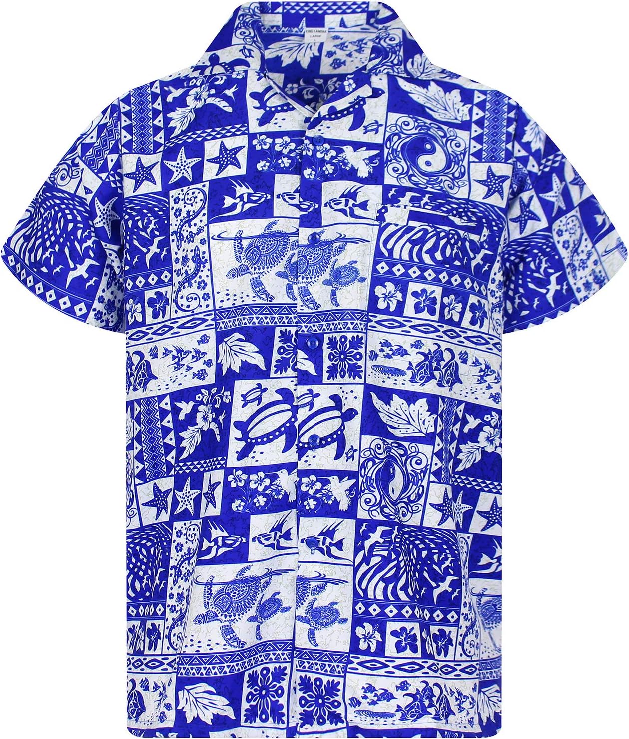 Chemise Hawaïenne Homme KUULEE Manches Courtes - Motifs Funky, Tissu Extensible, Parfaite Pour Vacances Et Loisirs