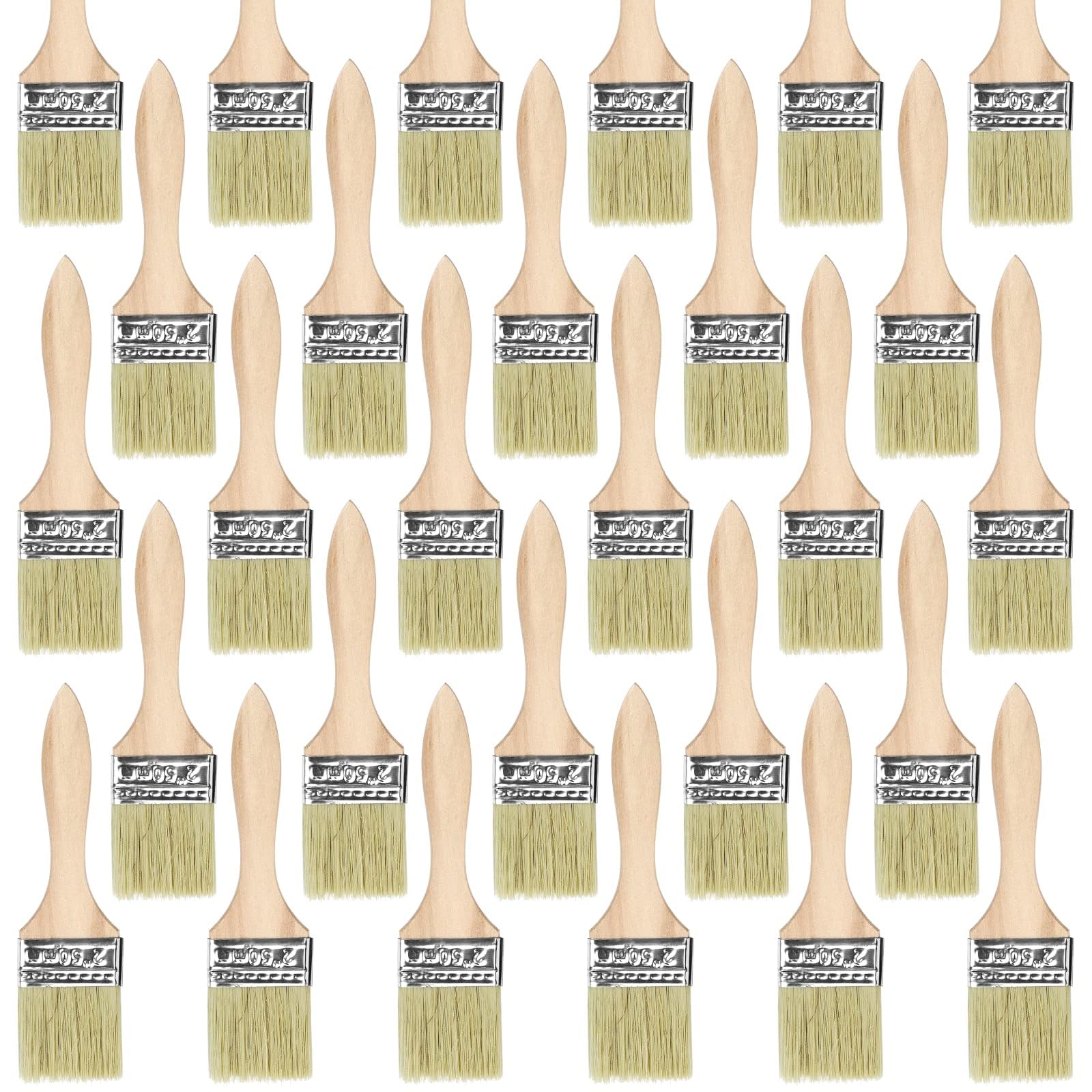 48 Pack 2 inch-UPlama Chip Paint Brushes, All-Purpose Brush Set for Painting, Stains, Varnishes, Epoxy, Glue & Crafts, Multi-Surface Use on Wood, Walls & Furniture