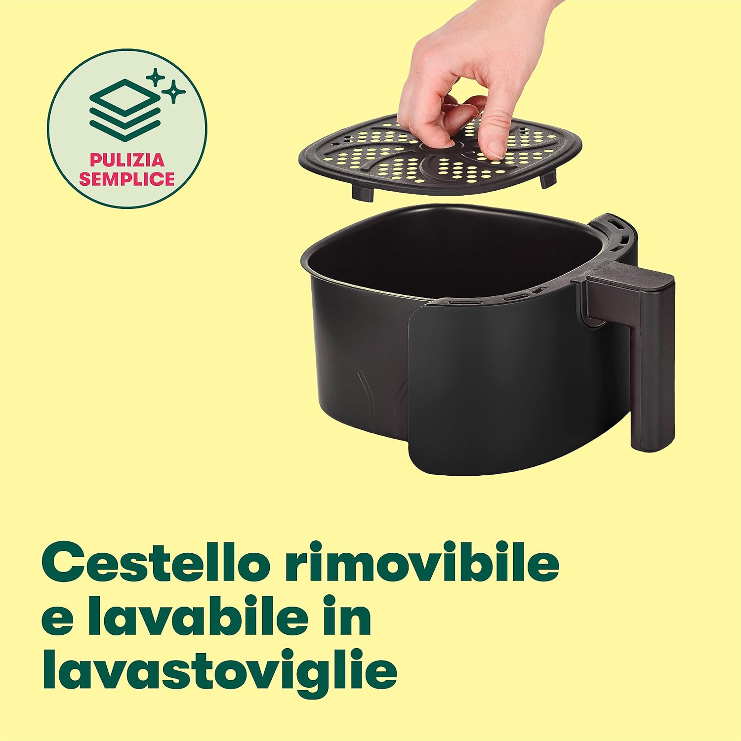 Friggitrice ad aria BELLA da 2,7 L, frittura senza olio, cestello antiaderente e griglia di cottura rimovibili e lavabili in lavastoviglie, bianco opaco Friggitrice ad aria BELLA da 2,7 L, frittura senza olio, cestello antiaderente e griglia di cottura rimovibili e lavabili in lavastoviglie, bianco opaco