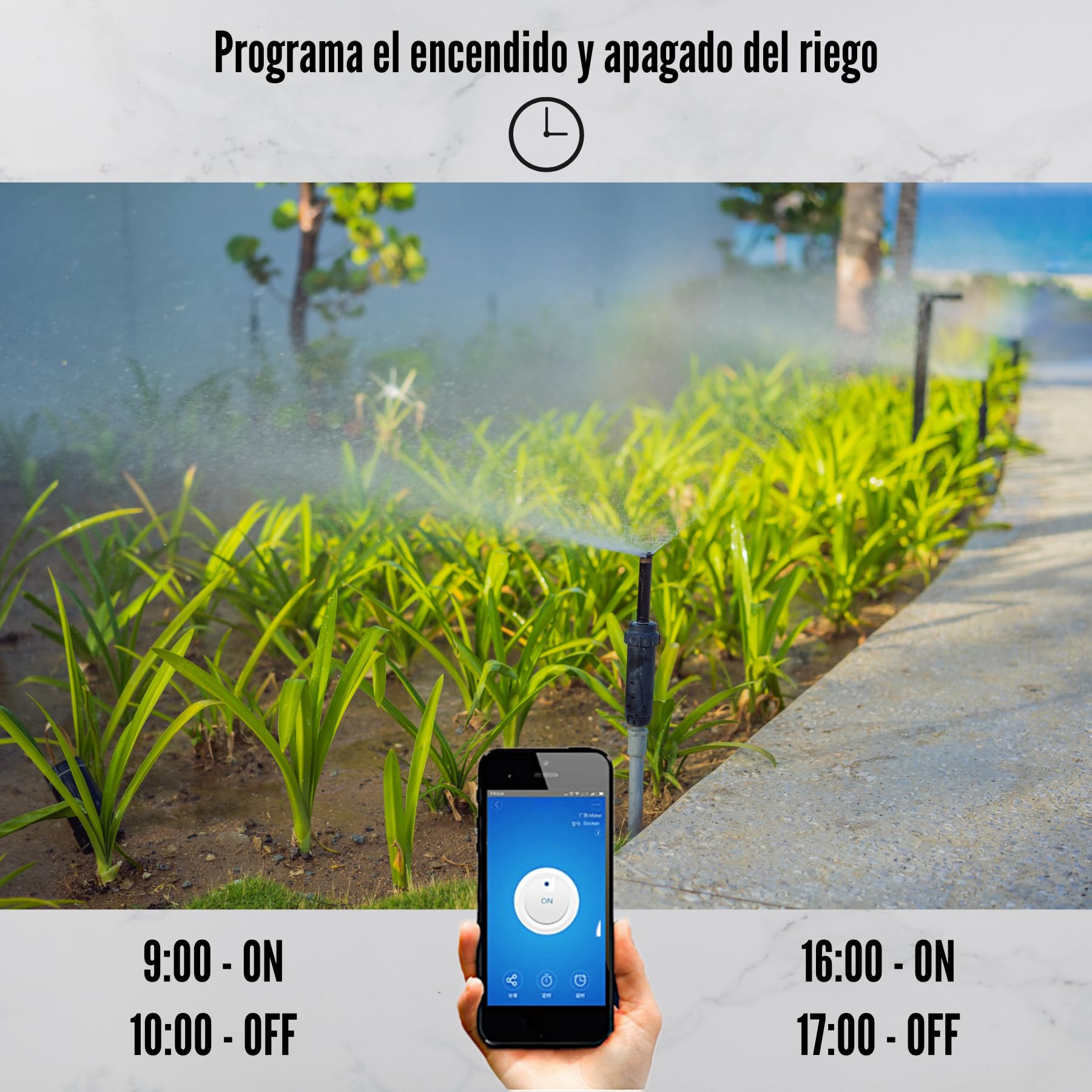 Válvula WiFi de Agua y Gas Marca España Electroválvula WiFi de Agua y Gas Compatible con Alexa y Google Home, Smart Life, Tuya, IFTTT Dispositivos iOS y Android (Negro)