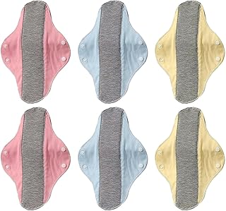 وسادات الدورة الشهرية قابلة لاعادة الاستخدام، مناديل مضادة للتسرب وقابلة للغسل وجيدة التهوية | فوط صحية قابلة للغسل | لكبار السن للتعافي بعد الولادة للاستخدام اليومي والمنزل والاماكن الداخلية