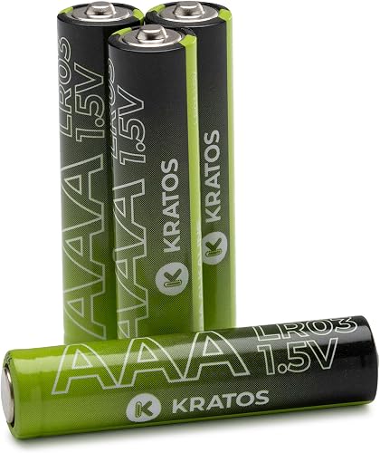 Kratos Power AAA Alkaline Batteries 10 Year Shelf Life (4 Pack)