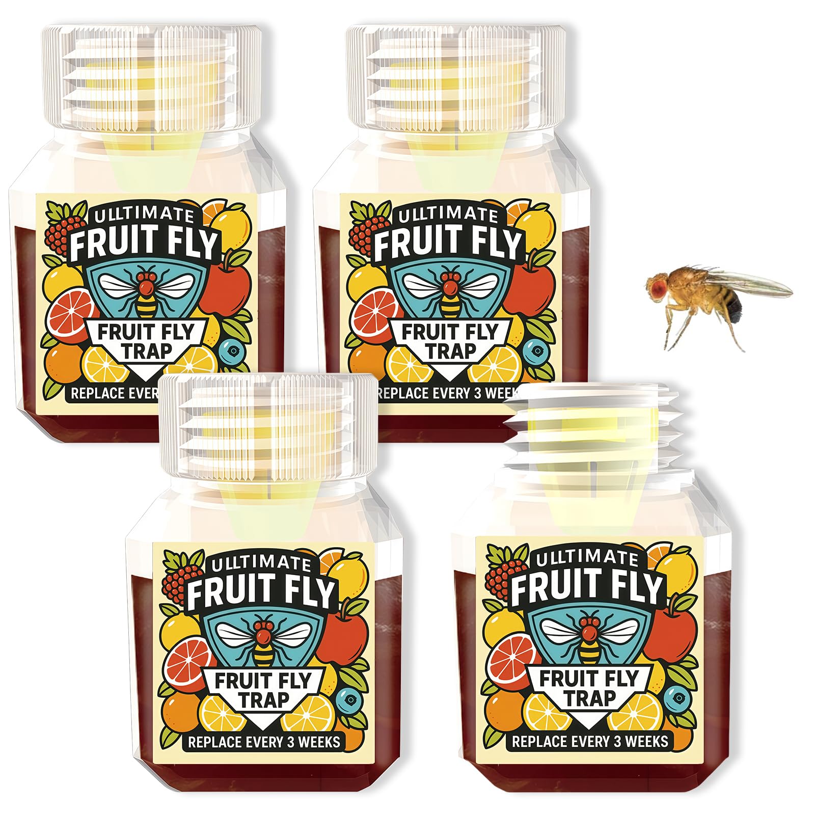 Fruit Fly Trap Paper Catcher - Instantly Attracts (4PCS-A)