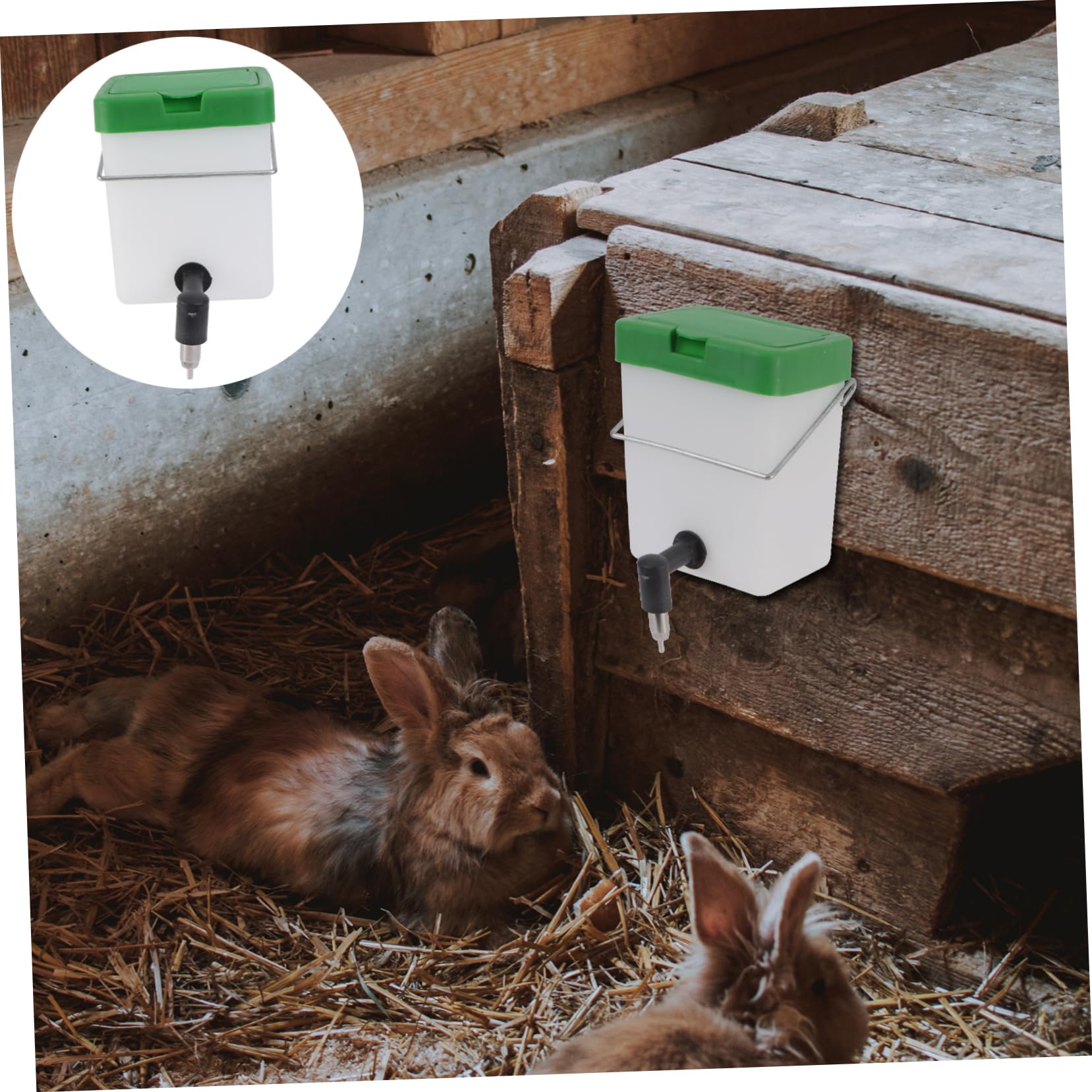 Happyyami 3 Piezas Fuente De Agua De Conejo Accesorios para Jaulas De Conejos Botella De Agua para Cachorros Contenedor De Comida para Pájaros Biberón Mini Chinchilla El Plastico
