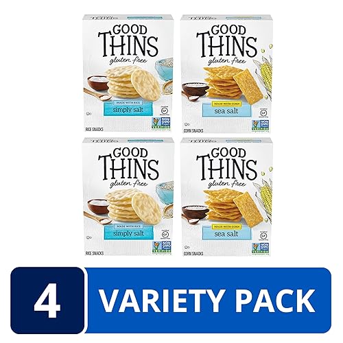 Miniatura 3 de Good Thins Paquete variado de galletas de arroz y maíz sin gluten, 4 cajas