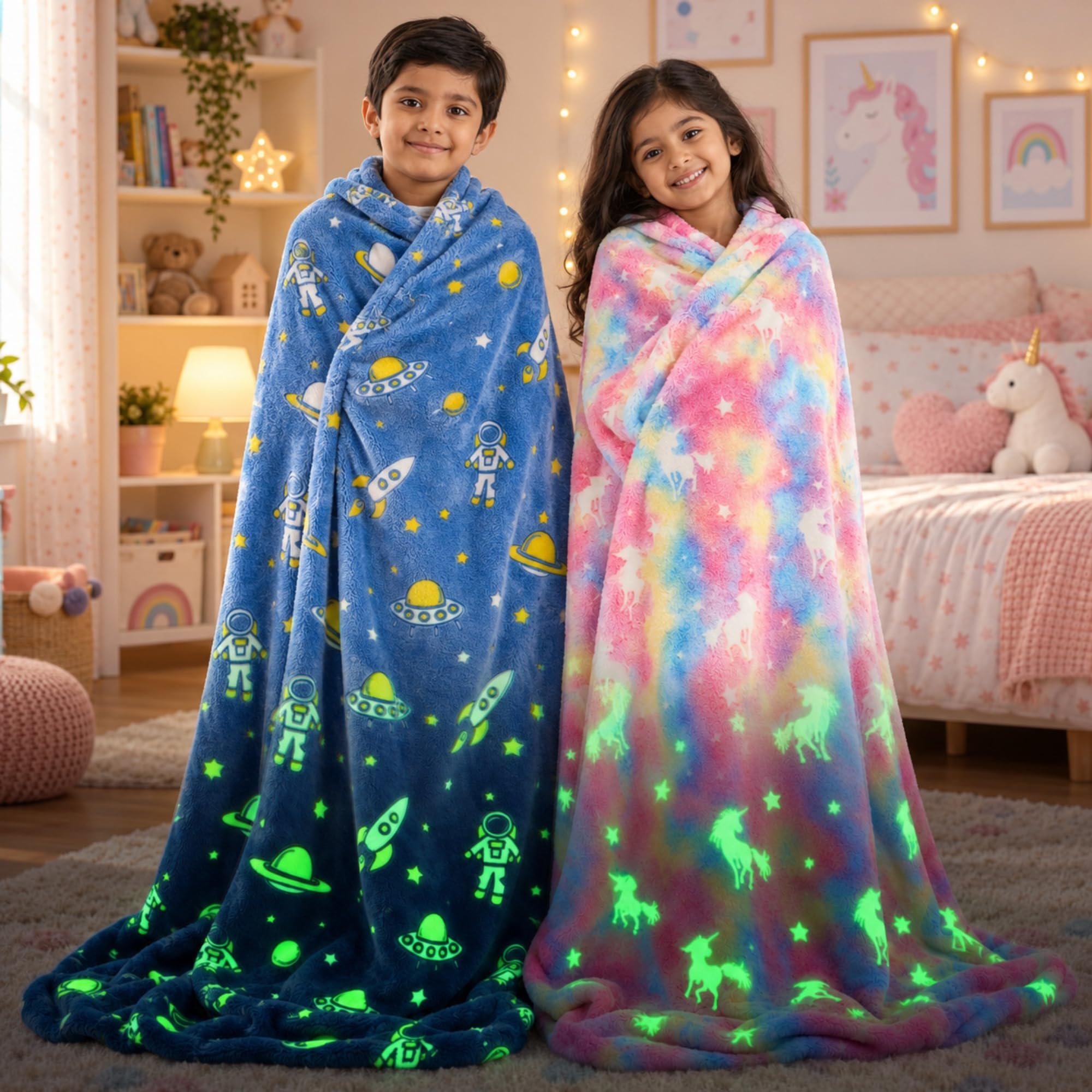 Glow in the Dark Kids Blanket - Famyo GlowMaxx -16