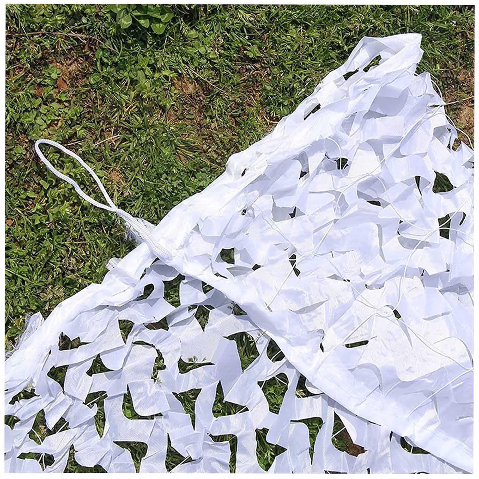 Tarnnetz Weiß, Sonnensegel, Sonnenschutz Tarnung Schattennetz, Für Militär/Jagd/Garten Dekoration, 2x3/2x4/3x4/3x5/3x6/4x4/4x5/4x8m Außen Verstärktes Tarnnetz,2x3m(6.6 * 9.8ft)
