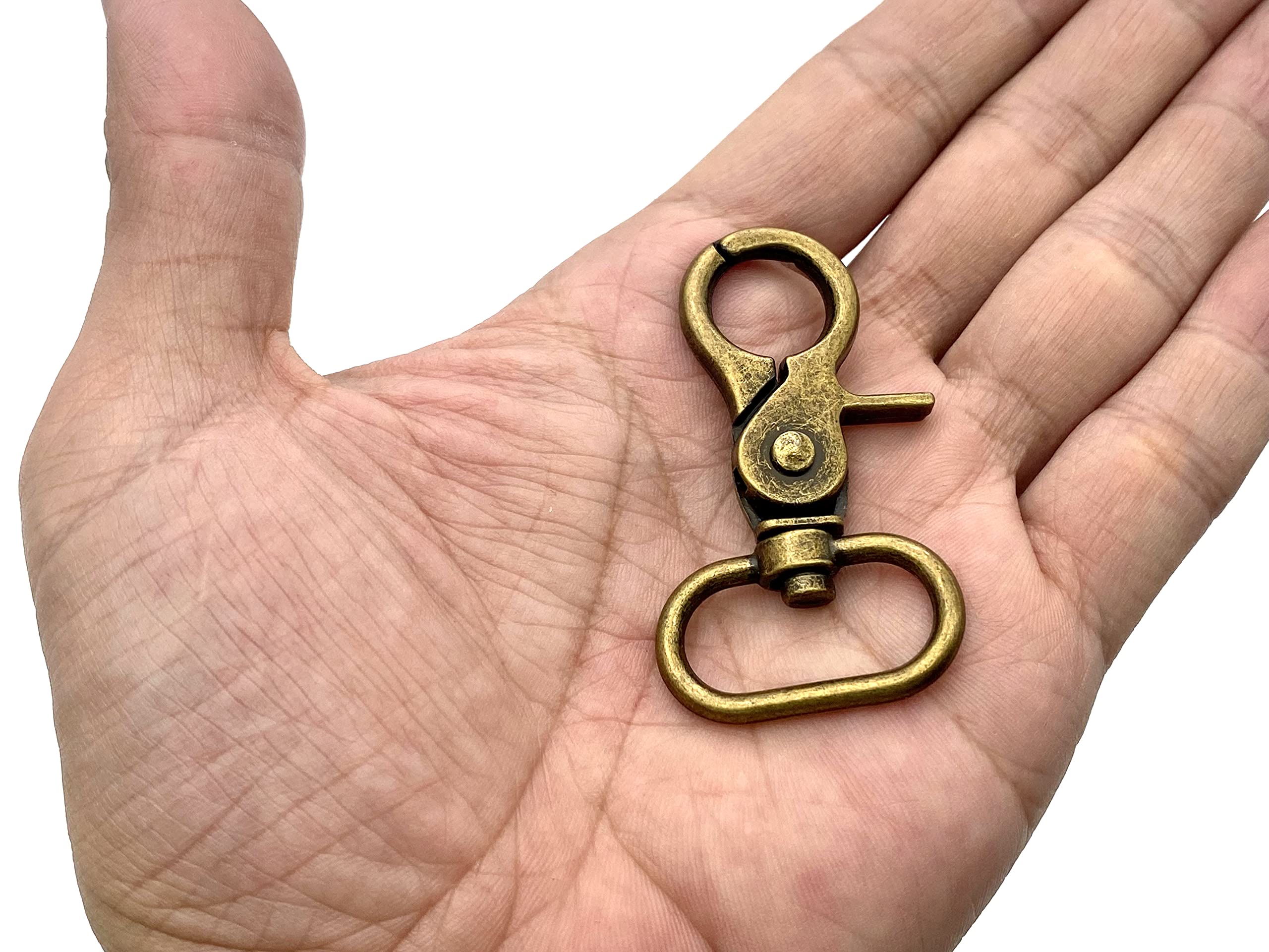 Mousqueton Artisanal En Alliage De Zinc Pour Laniu00e8re De Sac Ou Sac U00e0 Main, Porte-clu00e9s 1 Inch / 25mm Doru00e9 Clair T141