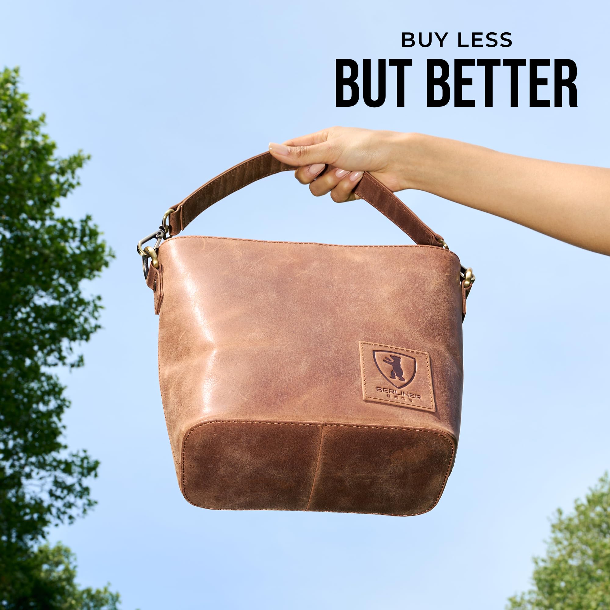 Berliner Bags Schultertasche Madison, Mittelgroße Umhängetasche aus Leder, Crossbody Bag, Handtasche für Damen