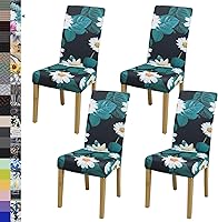 Vista 141 de Fundas para sillas de comedor, juego de 2 fundas para sillas de comedor o cocina, lavables, protectoras, para sillas Parsons, para el hogar, Beige