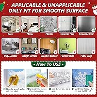 Vista 4 de LUDILO 240 Piezas Calcomanías de Ventana de Navidad Copos de Nieve con Purpurina Calcomanías de Ventana Pegatinas Estáticas de Ventana