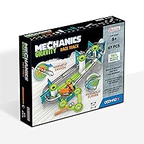 Geomag – Mechanics Gravity Race Track – Gioco Educativo e Creativo per Bambini – Costruzioni Magnetiche, Pista da Corsa con Blocchi Magnetici – Confezione da 67 Pezzi