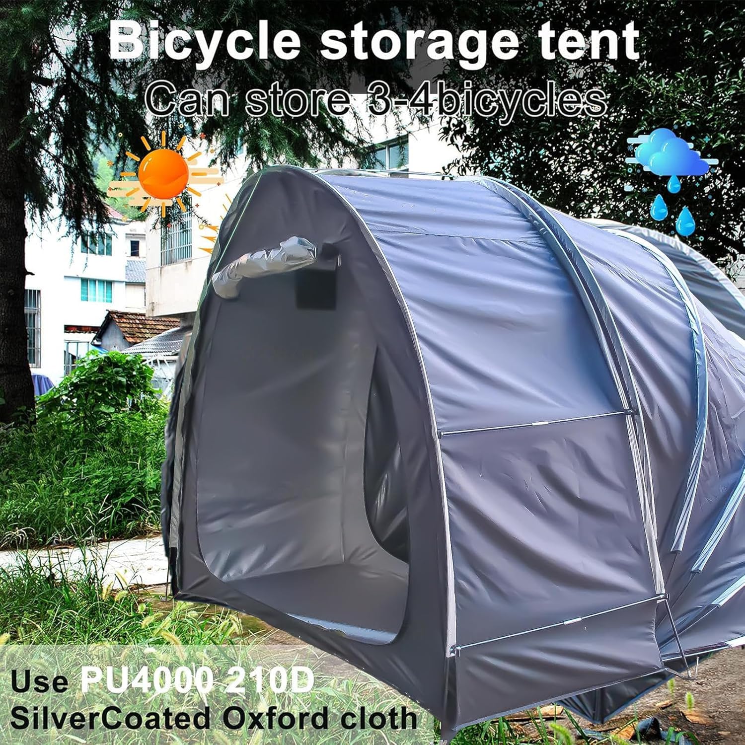 Eijooahz-ZJ 自転車 倉庫 大型 2-in-1 物置 屋外 小型 風、雨、雪、埃から守る バイクガレージ 大型 自転車置き場や外出時の庭置きに最適 物置 屋外 小型