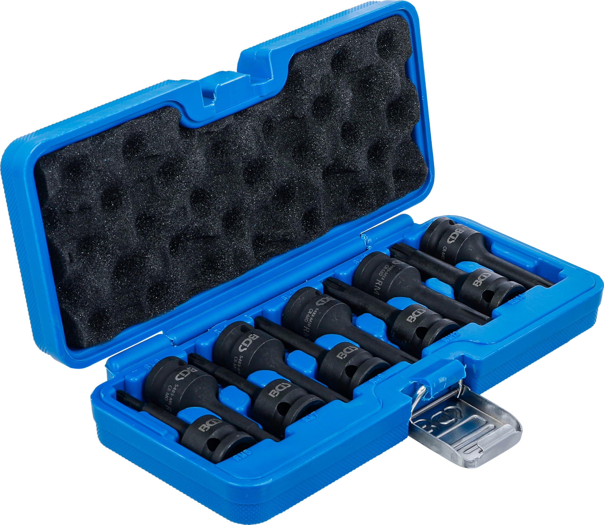 BGS 5483 | Serie di bussole | 12,5 mm (1/2") | profilo a cuneo (per Ribe) M5 - M14 | 9 pz.