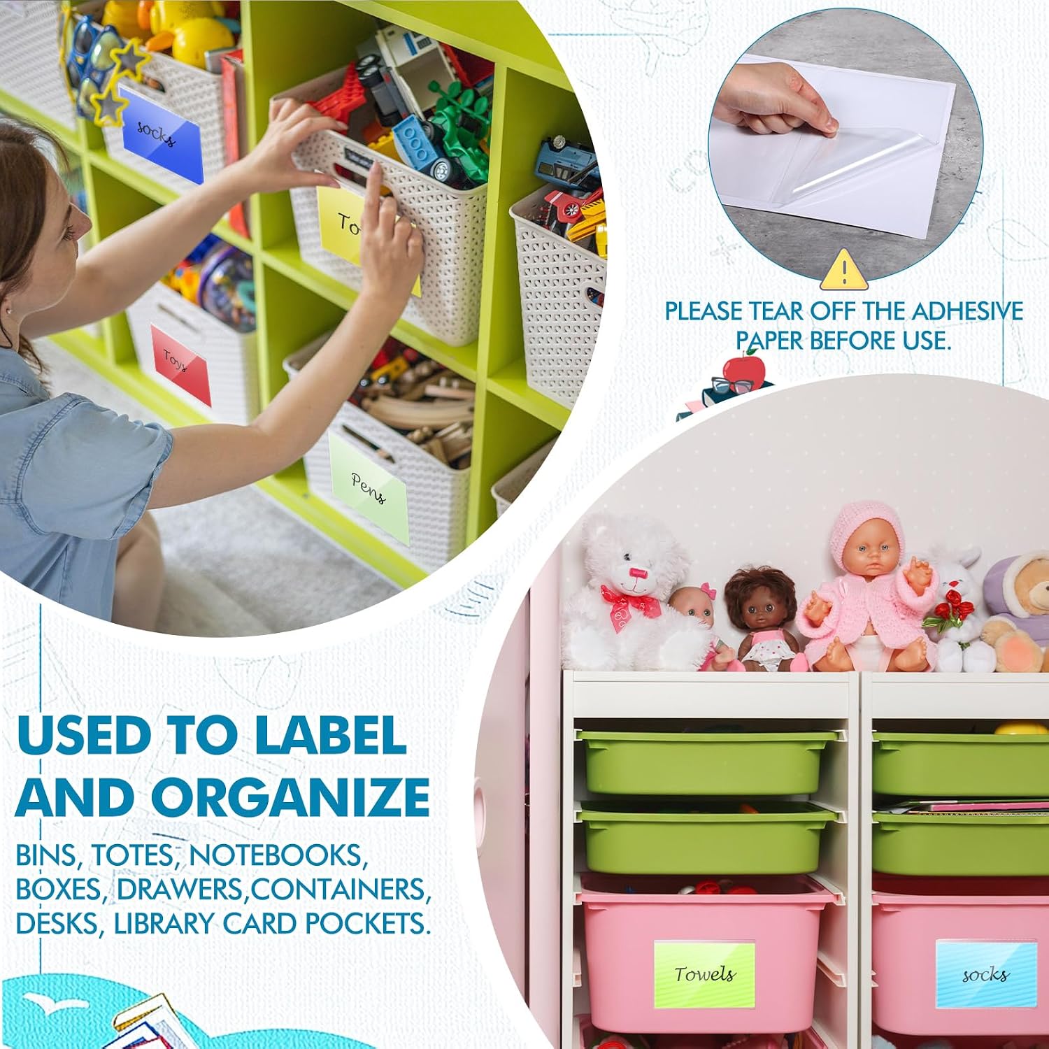 Outus 120 Pcs Self Adhesive Shop Ticket Holders Clear Plastic Sleeves Adhesive Pockets Work Order Job Ticket Holders for Back to School Student Label Home Office Posting Signs (6 x 4 Inch)