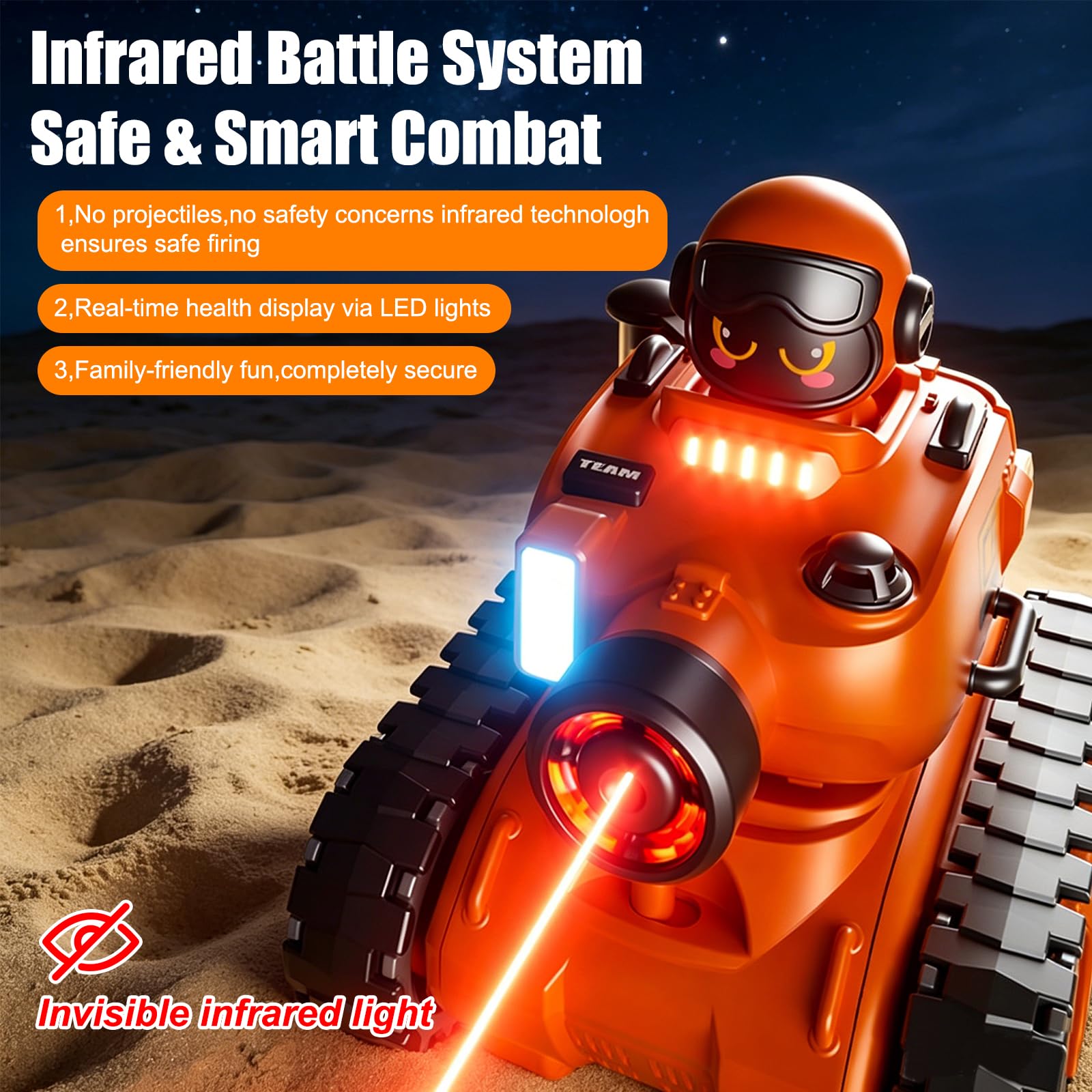 2 Piezas Teledirigido Tanque de Combate, RC Coche Panzer de Infrarrojo | 2.4 GHz RC Batalla Carro Cisterna con HP Station y Modo de Lucha en Equipo, Regalo de Cumpleaños para Niños Más de 6 Años