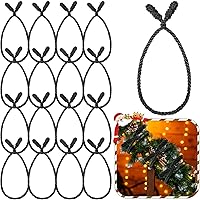 Vista 1 de Zhengmy 16 lazos de guirnalda de Navidad de 20 pulgadas, lazos decorativos de Navidad para barandilla, reutilizables y flexibles, para decoración