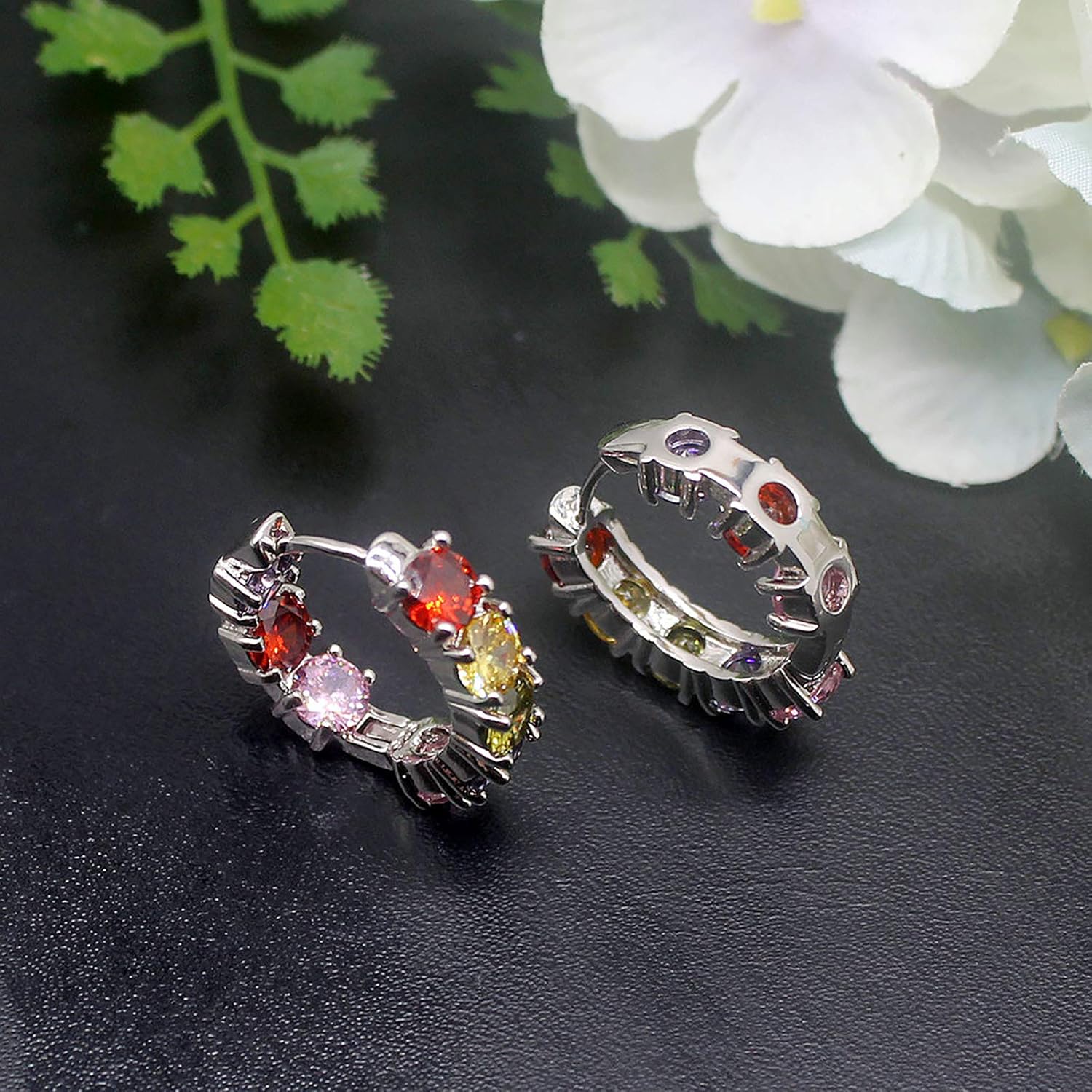 Women Silver Earrings Rose Gold Earring Garnet Peridot Amethyst Morganite Ideal Gift Choice - Image 6