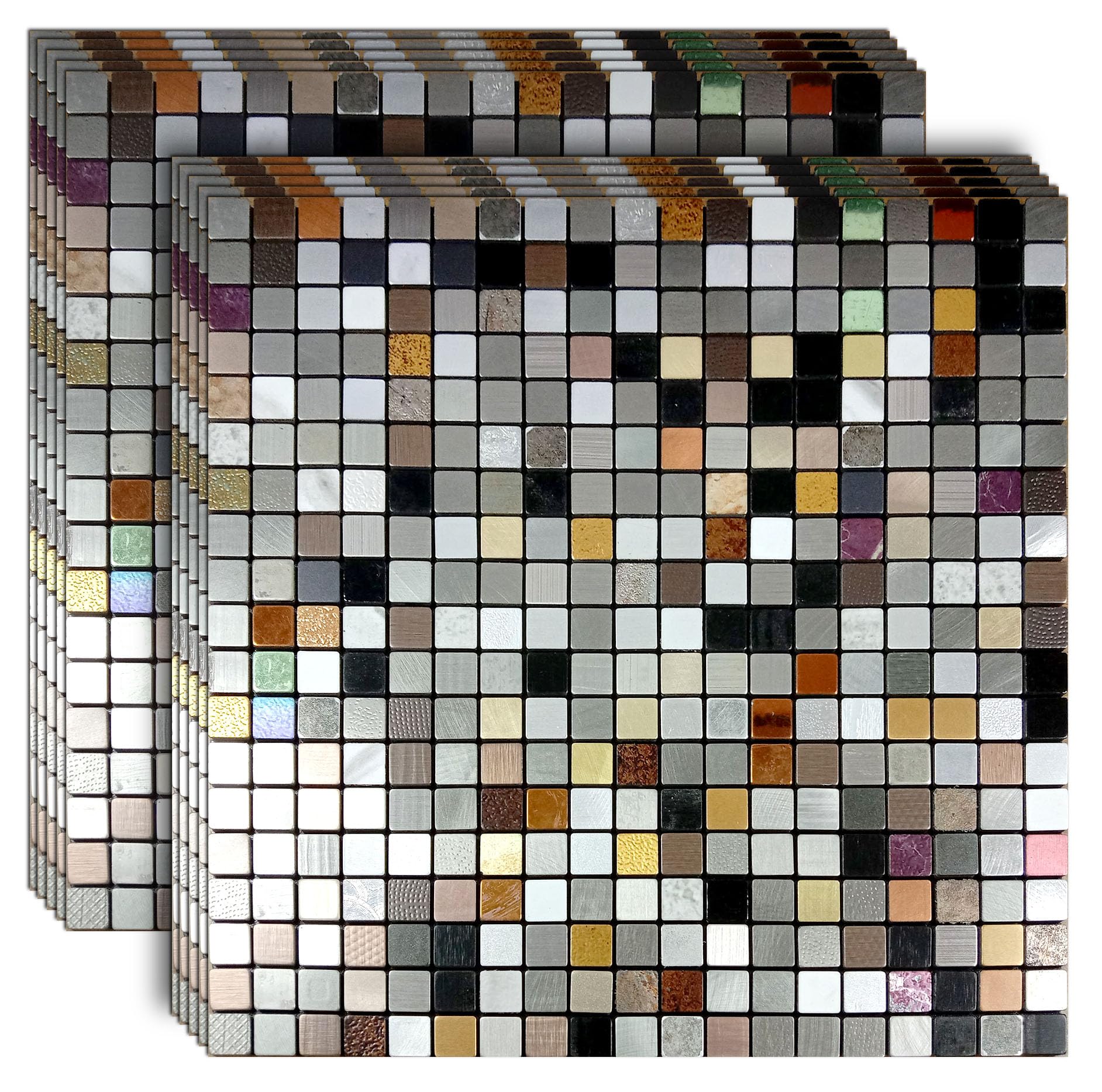 Carreaux muraux autocollants 3D en aluminium pour rénover un mur sans travaux