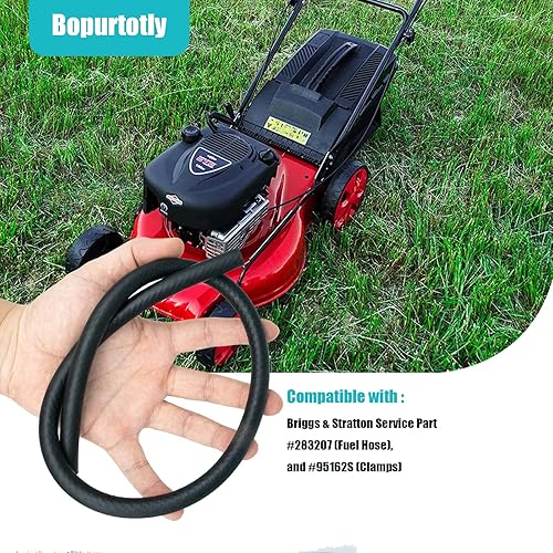 Miniatura 6 de Manguera de línea de combustible de 1/4" x 25" con 4 abrazaderas para cortacésped compatible con motor pequeño 5414K 283207 791850