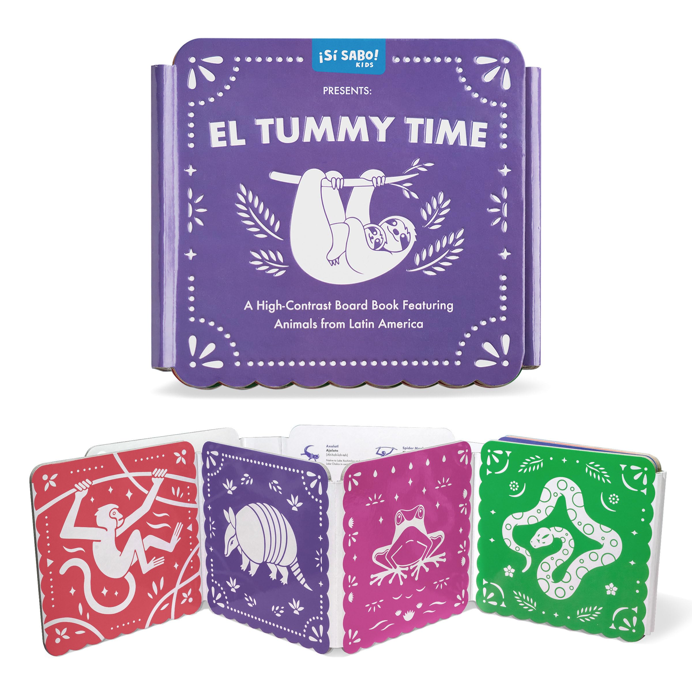 El Tummy Time: A High-Contrast Board Book Featuring Animals from Latin America (Si Sabo Kids)