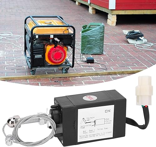 Miniatura 3 de Hilitand Flameout Solenoid Valve, Disel Engine Solenoid Valve Plastic Normally Open Stop Controller DC24V XHQPT Shut Off, Automotive Starter