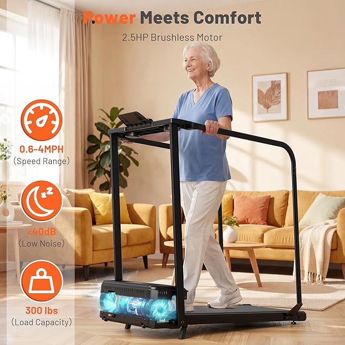 Caminadora Eléctrica Plegable con Inclinación Negra Mate miniatura 5