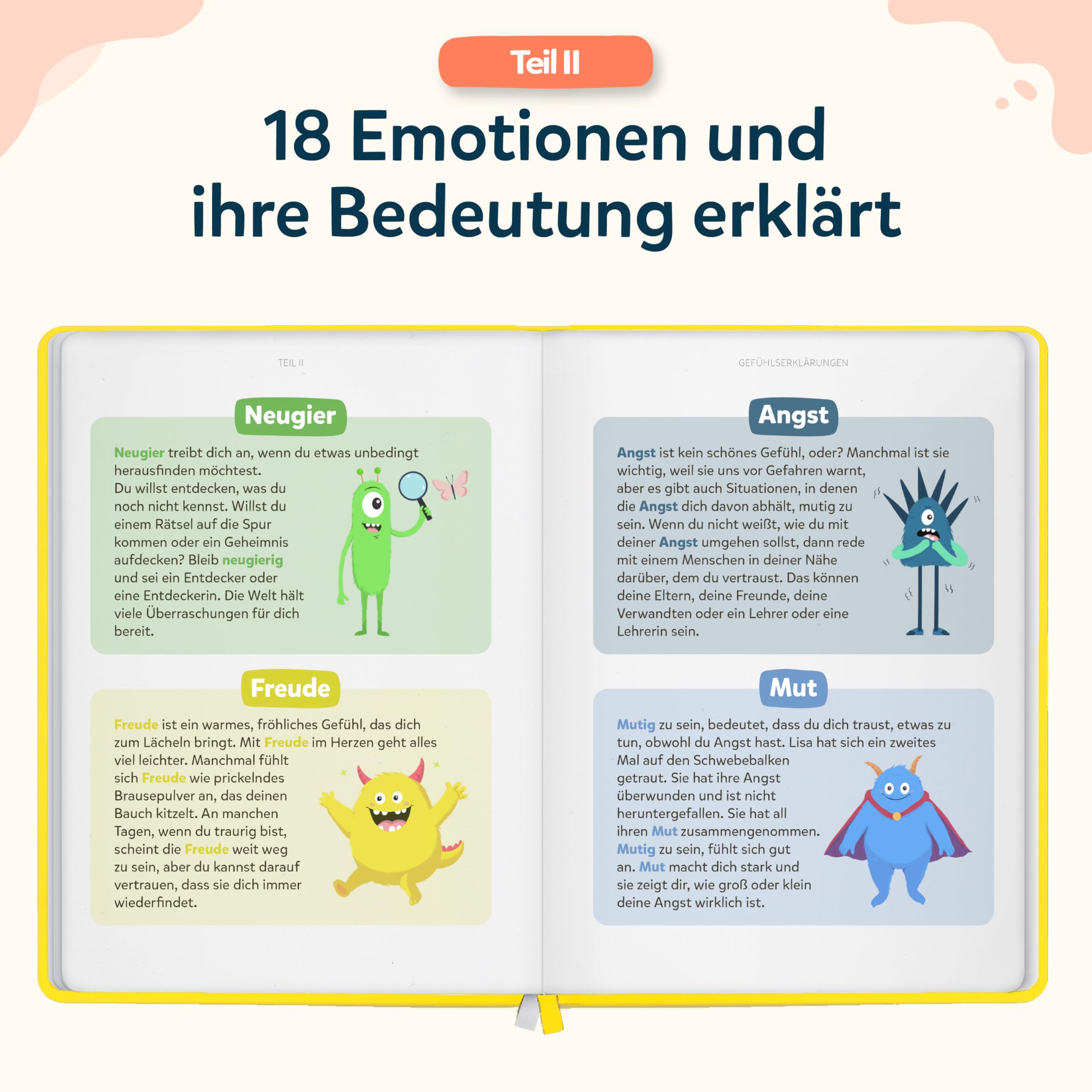 Wunderkind Gefühlstagebuch Kinder 6-12 Jahre | Tagebuch Mädchen und Jungs | Gefühle Buch Kinder | Für ein gutes Gefühl | Dankbarkeitstagebuch für Kinder (inklusive 15 Spiele, Sticker & Hörbuch)