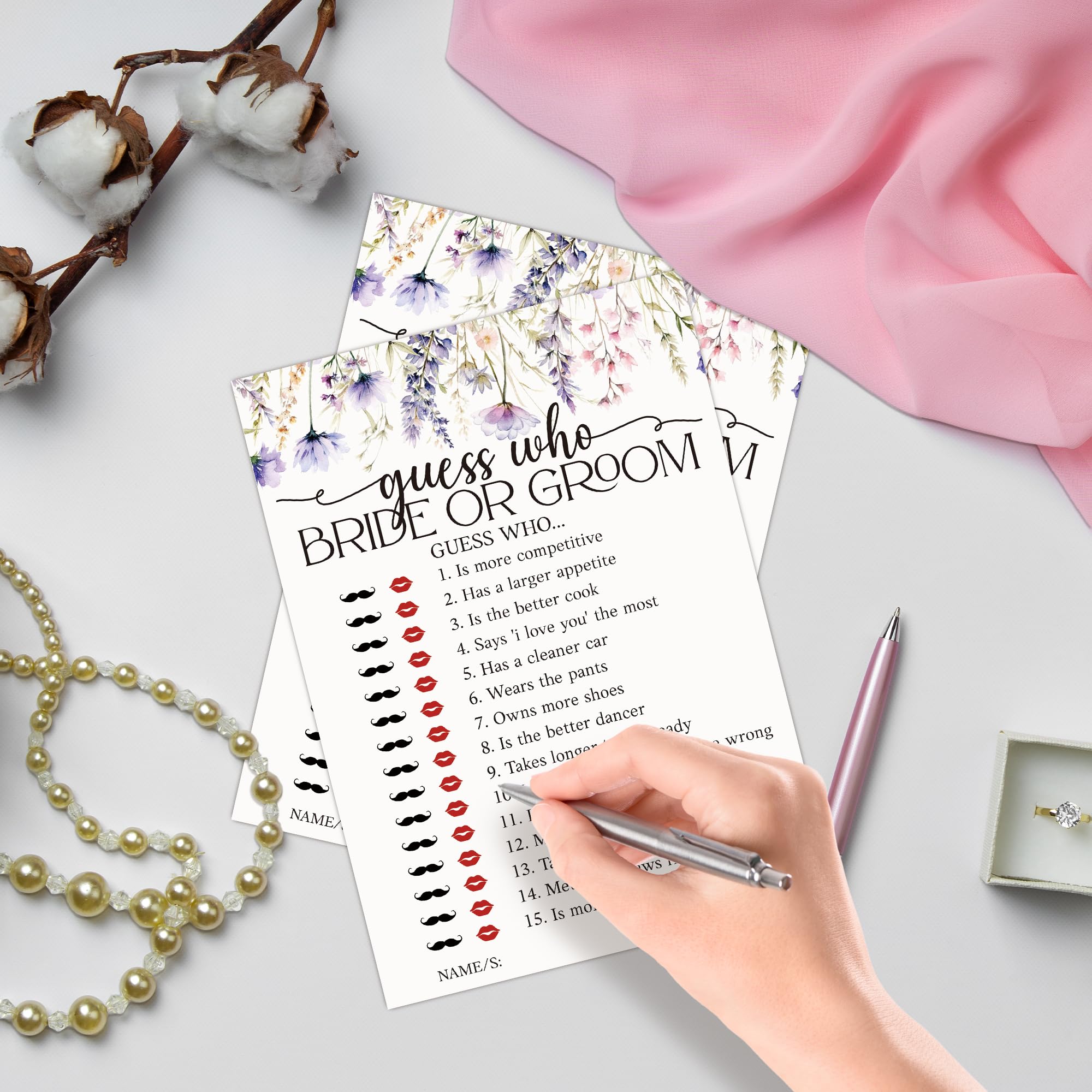 Giochi di addio al nubilato per 25 ospiti, che conoscono la sposa o lo sposo carte da gioco, divertenti giochi di nozze per cena di prova, coppie di nozze addio al nubilato forniture per feste di