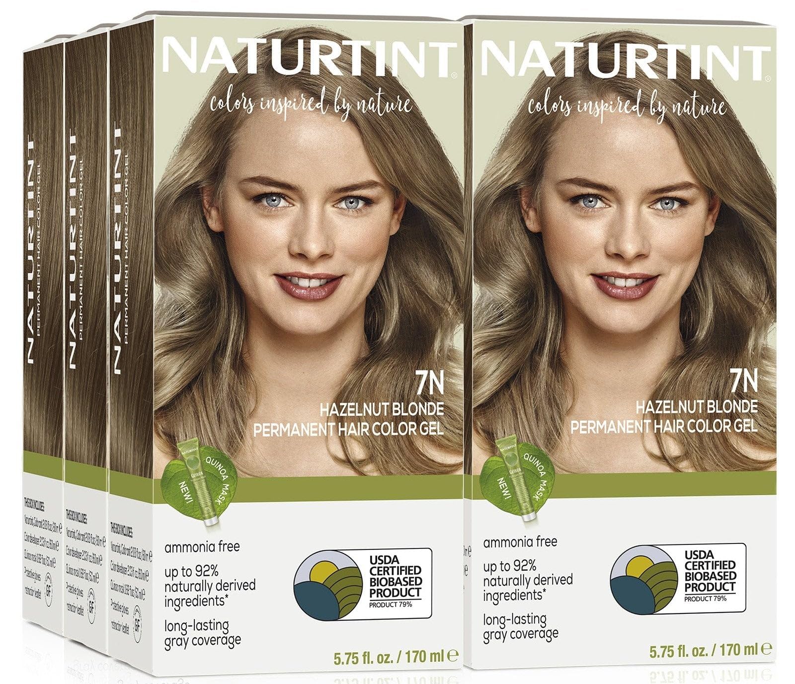 NaturtintPermanent Hair Color - 7N Hazelnut Blonde, 5.28 fl oz (6-pack)