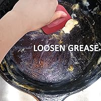 Vista 3 de Azureblue Raspador de sartenes Raspador de platos Raspador de alimentos Herramienta de raspado de plástico Raspador de ollas Raspador de cocina