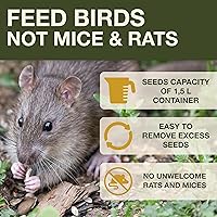 Vista 9 de SWISSINNO Comedero para pájaros – Comedero colgante para pájaros sin desorden para exteriores – Smart Birds Davos a prueba de derrames, cardenales