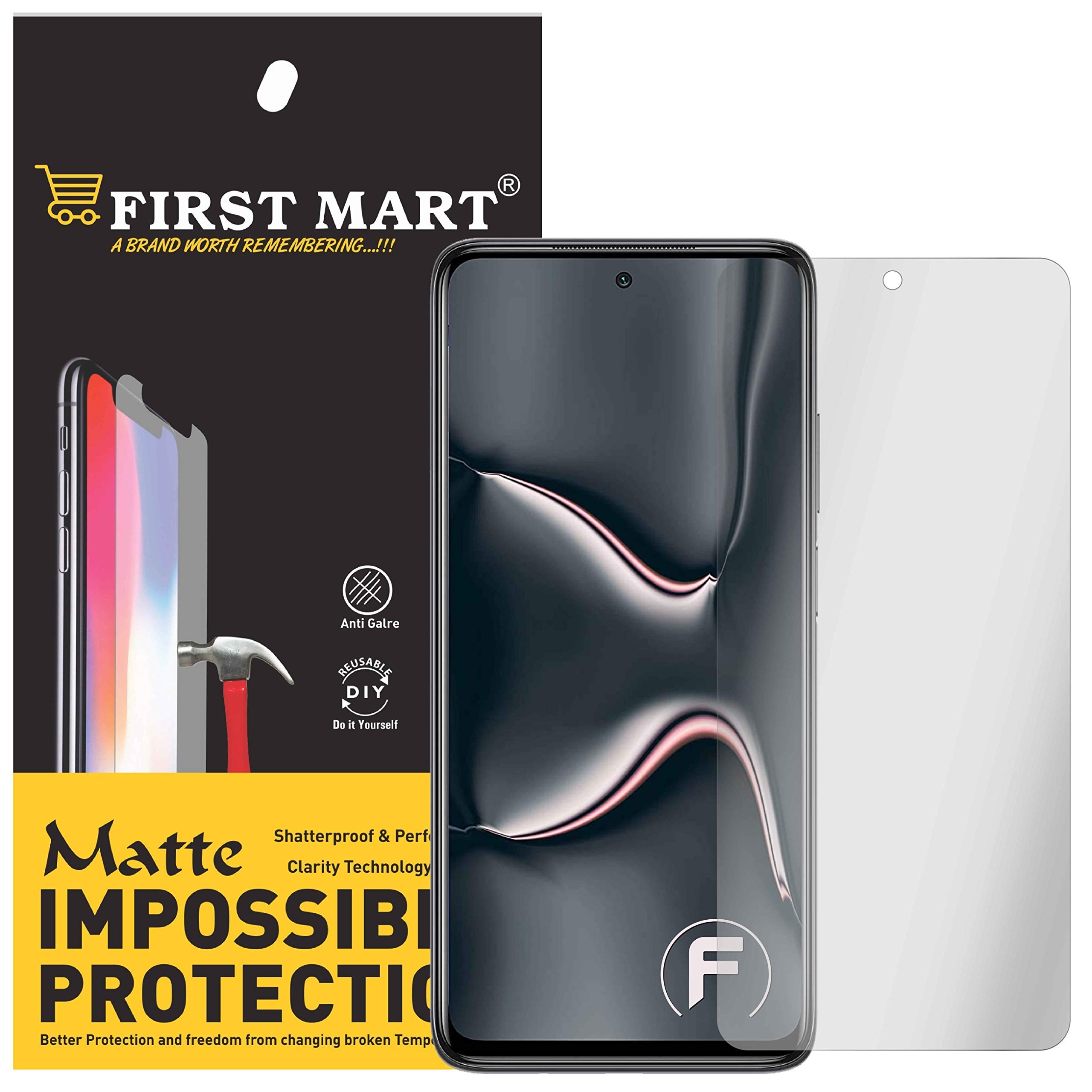 FIRST MART - A BRAND WORTH REMEMBERING Tempered Glass for Redmi Mi 10i 5G / Poco X3 / Redmi Note 9 Pro Max - Matte Full Screen Coverage - except edges