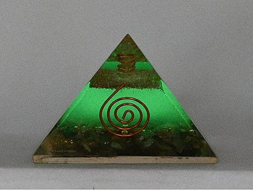 Miniatura 36 de Amazing Gemstone Pirámide de orgón grande Cristal de pirámide de turmalina negra oscura Pirámide de orgonita Pirámides de órgano Curación