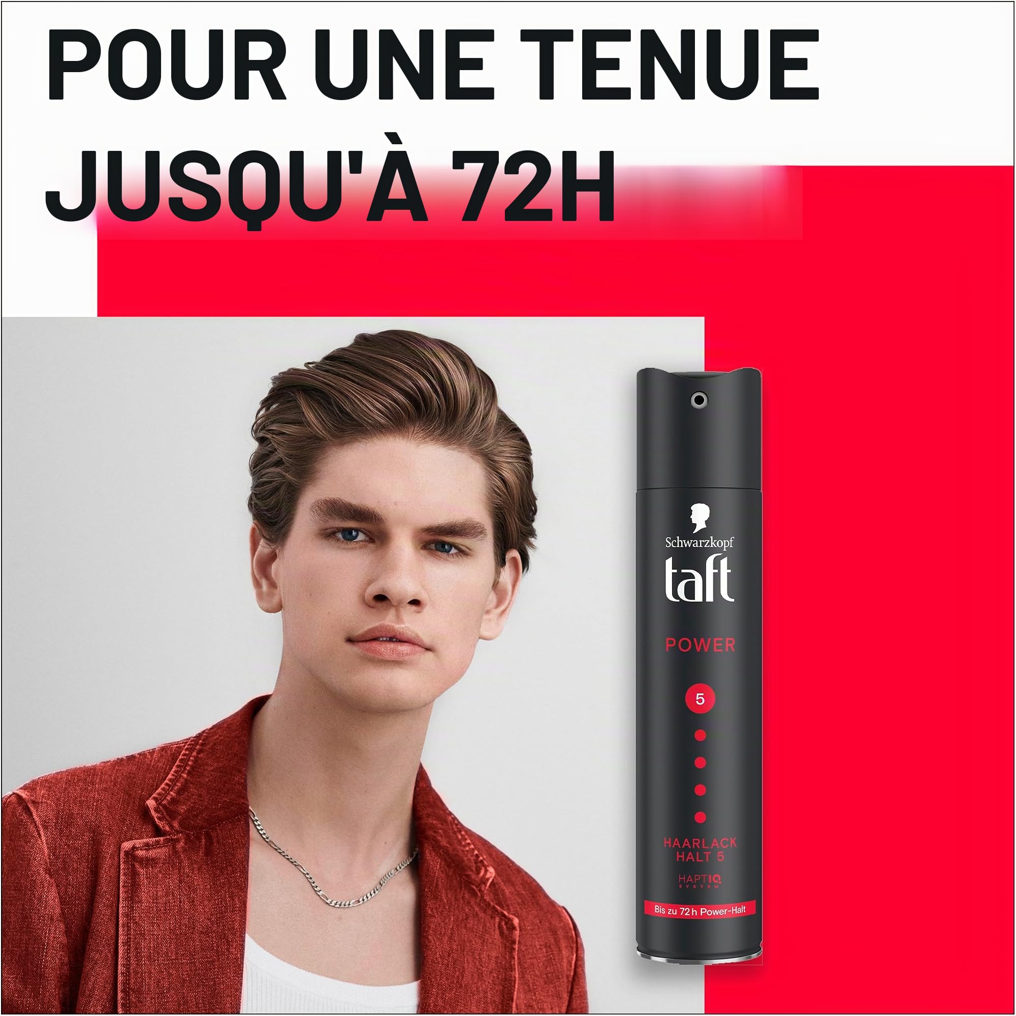 Schwarzkopf Taft Laque pour cheveux (250 ml) - Tenue 5 - Pour tous les types de cheveux - Tenue forte jusqu'à 72 heures - Formule végétalienne