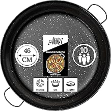 Alises - Enamelled Carbon Steel Pan (Naturally Non-Stick) Paella Pan 46 cm - Paella Pan Regular 46 cm