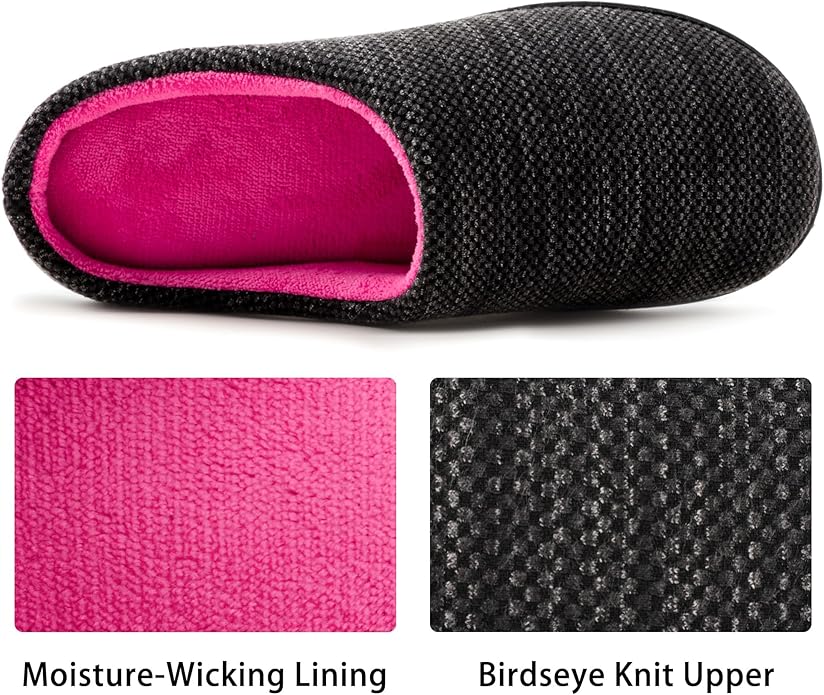 Pantuflas RockDove Mujer Black/Fuchsia Talla 7-8 miniatura 3