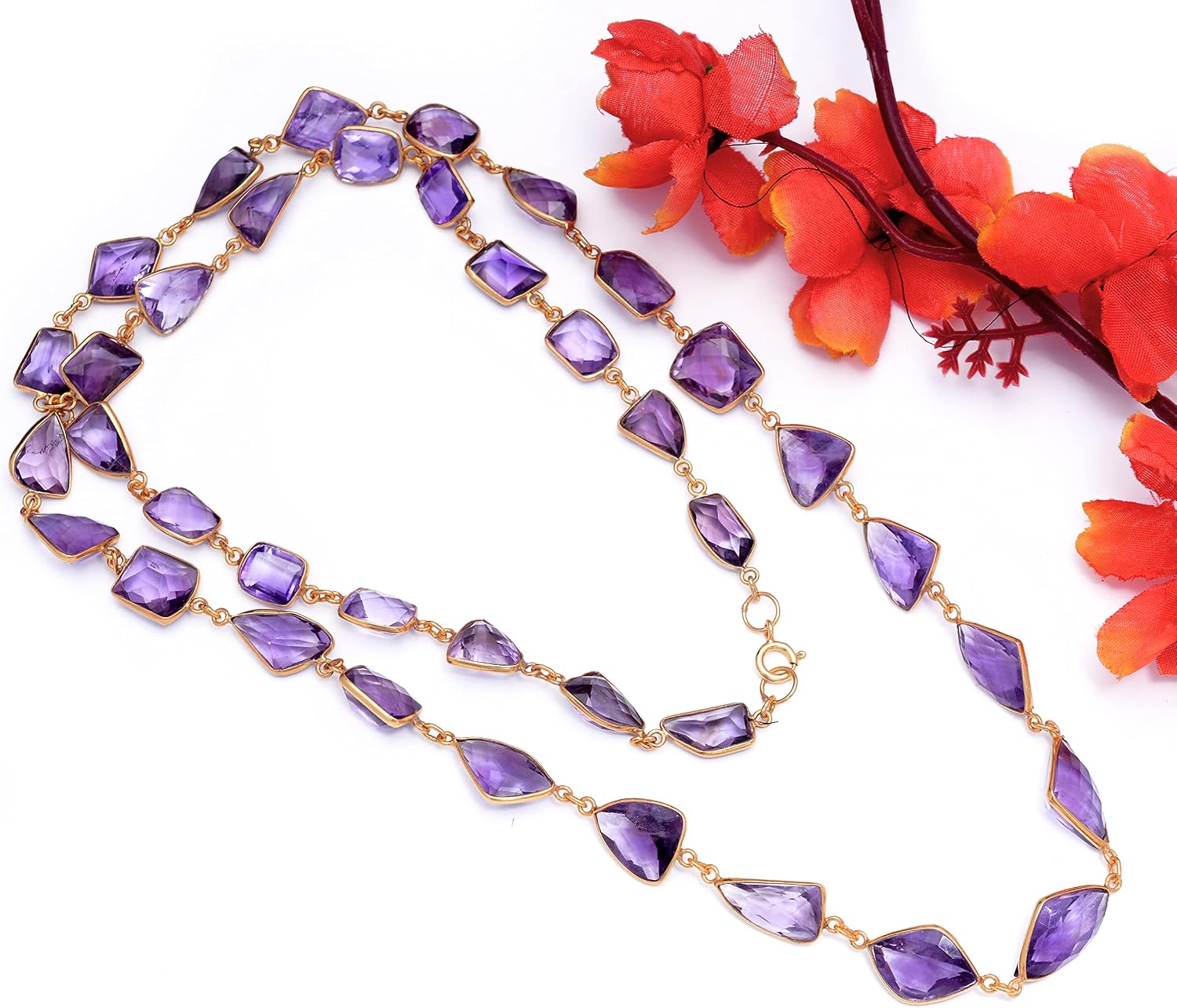 925 Sterling Silver Amethyst Chain,Amethyst Chain,Amethyst Connector Chain,Amethyst Silver Chain,Amethyst Bezel Chain,Gemstone Necklace,Layering Necklace,Statement Necklace