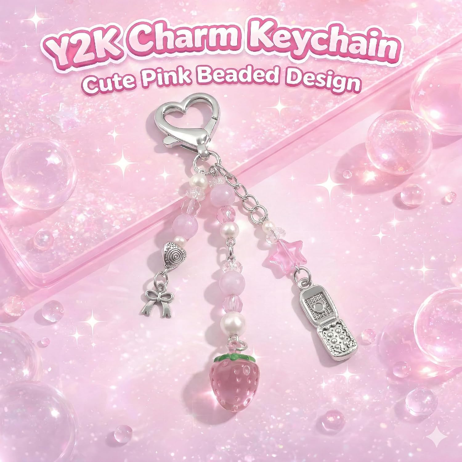 AGEN KGEN Novelty keychains Aesthetic Y2K Keychain Charms Stylish Keychains Accessories for Women Bag Purse Gifts
