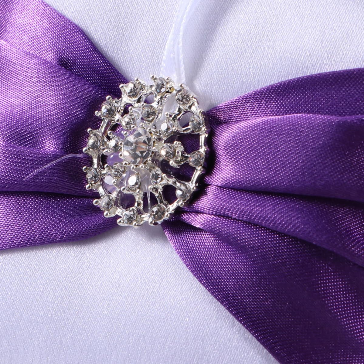 Wedding Ring Bearer Pillow Cloth Purple 10x10cm for Engagement