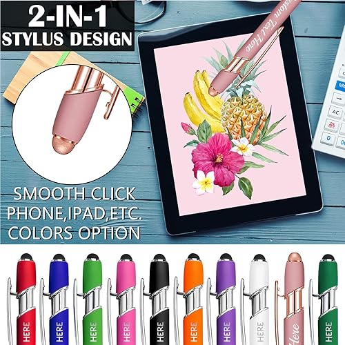 Miniatura 3 de 12 bolígrafos personalizados con lápiz capacitivo, bolígrafos personalizados con grabado gratis, bolígrafos personalizados con nombre comercial,