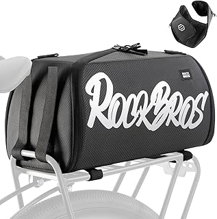 ROCKBROS One-Piece Folding Bike Rear Rack Bag 12L/15L with Strap