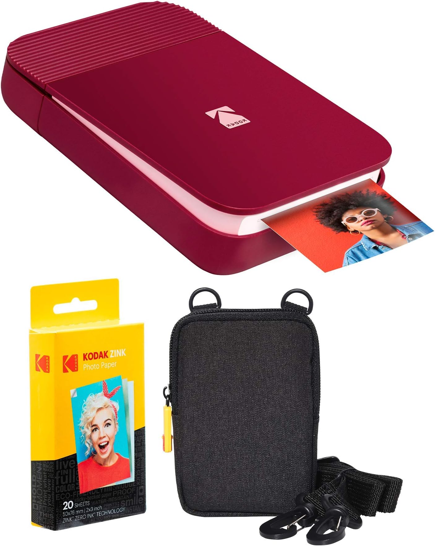 KODAKSmile Instant Digital Printer (Red) Soft Case Kit