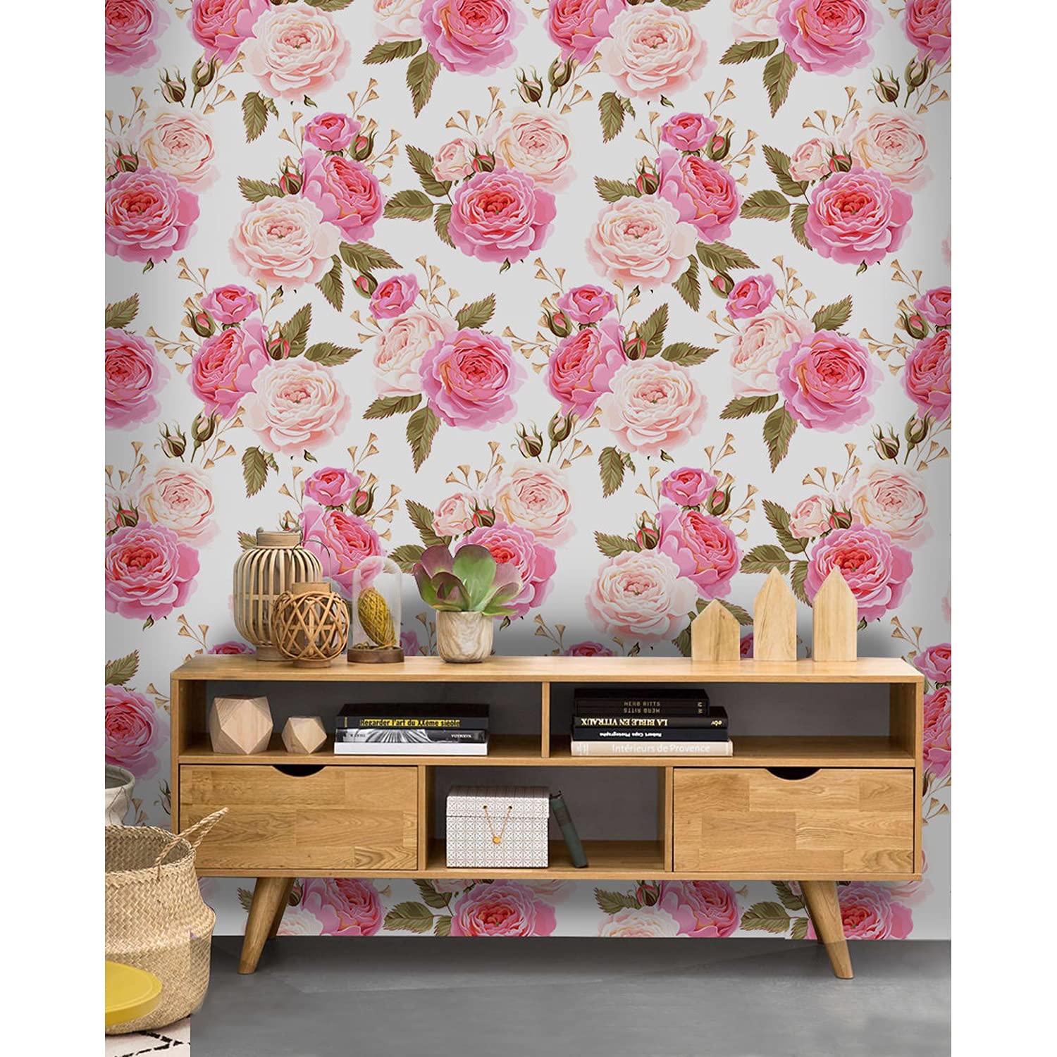 Papier peint latex fleurs Coloray 250x250cm pour rénover un meuble ou mur abîmé