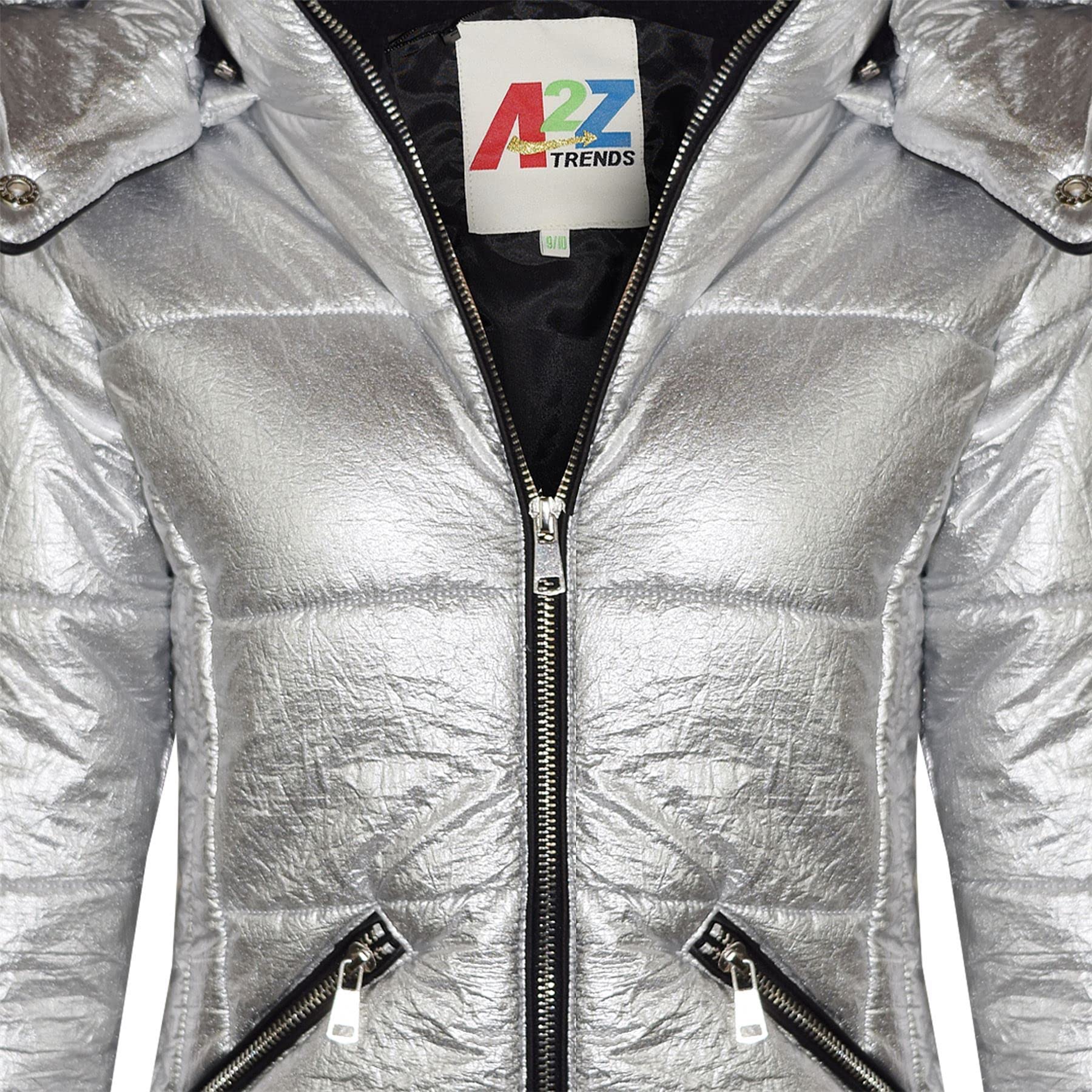 A2Z 4 Kids Chicas Chaqueta Niños Moda Cropped Acolchado Puffer Burbuja Cuello Piel Acolchado Caliente Grueso Abrigo Chaquetas Nueva Etá 3 4 5 6 7 8 9 10 11 12 13 Años