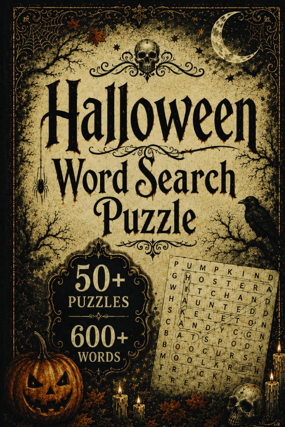 Halloween Word Search Puzzle: Activity Puzzle Book For All Ages Halloween Themed 6x9