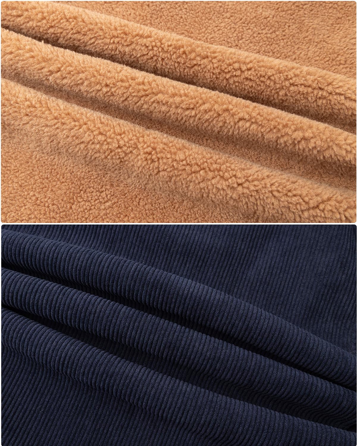 Chaleco de Pana para Hombre Informal Acolchado Cálido Chaleco Polar de Invierno Chaqueta Sin Mangas de Pana
